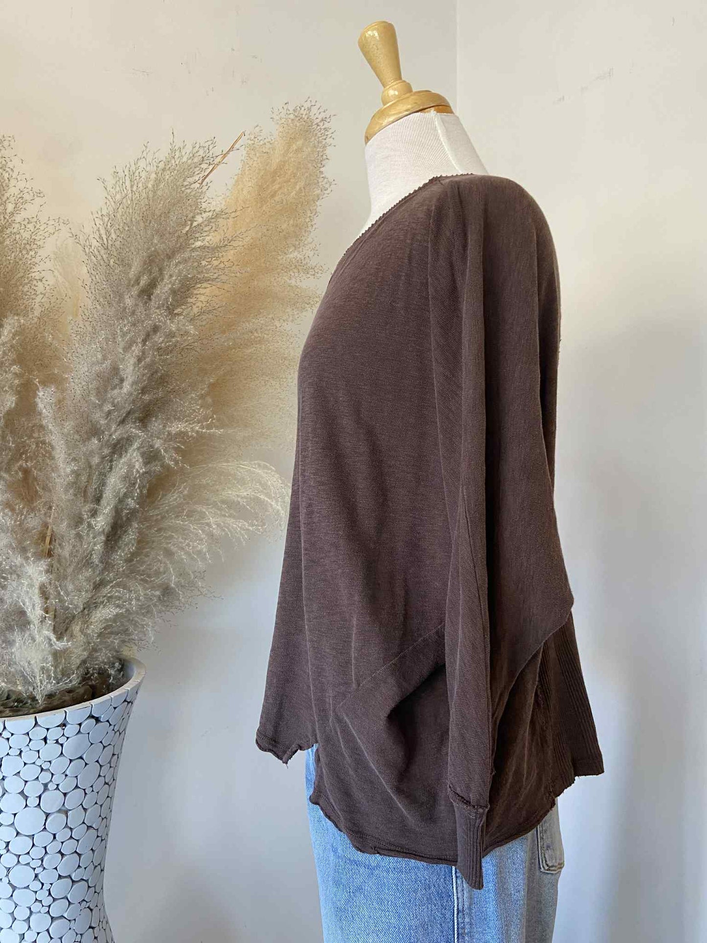 Dani Dolman Top ~ Coffee Bean
