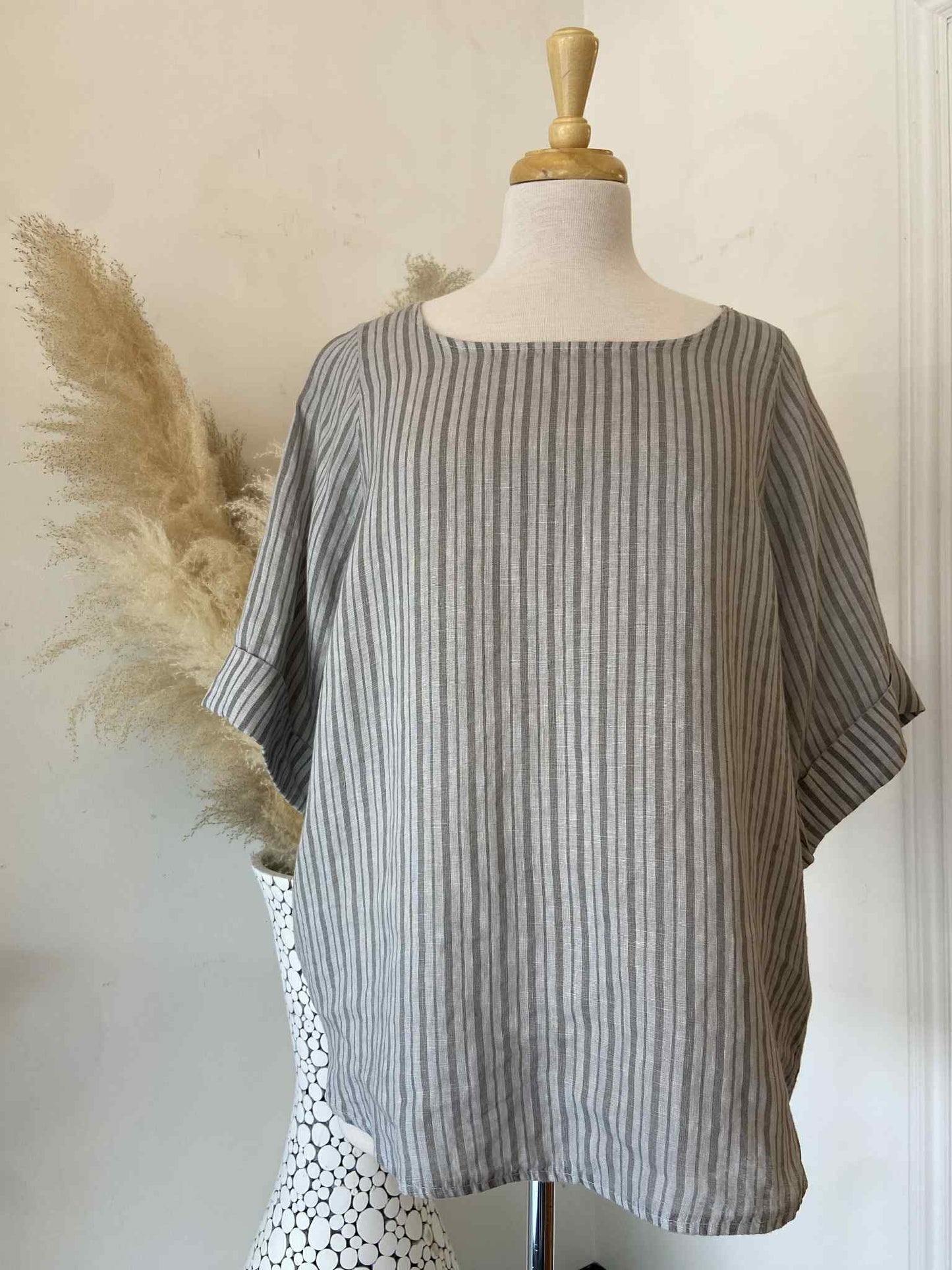 Bess Top - Dove Grey