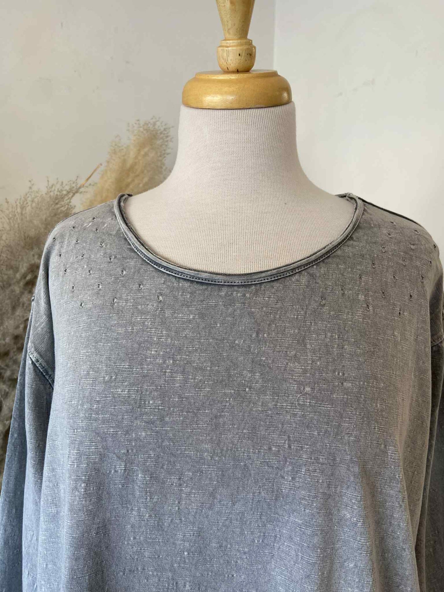 Lou Oversized Top ~ Grey