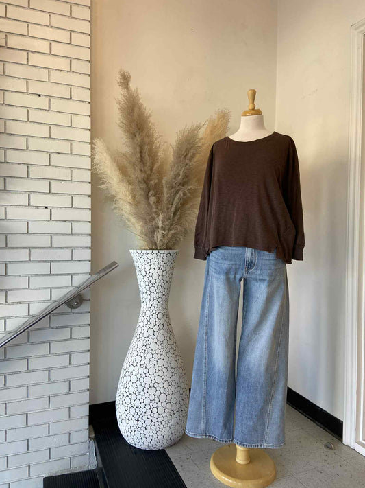 Dani Dolman Top ~ Coffee Bean