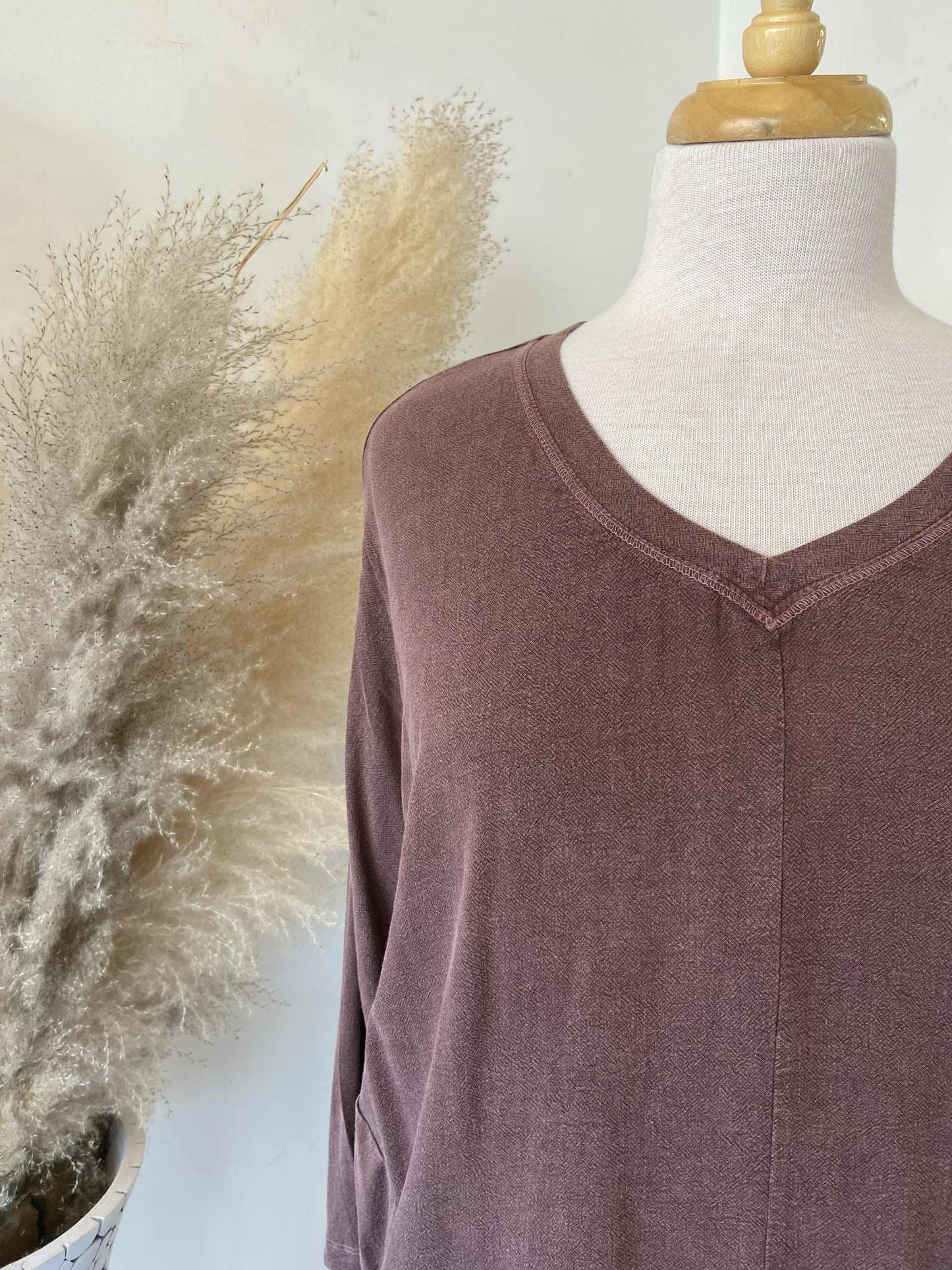 Leni V-Neck Dolman Top ~ Huckleberry