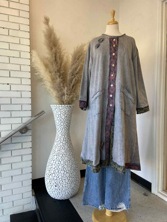 Hanna Car Coat ~ Vintage Blue