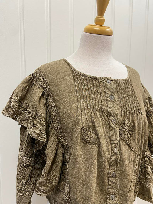 Roxie Crop Shirt ~ Earth