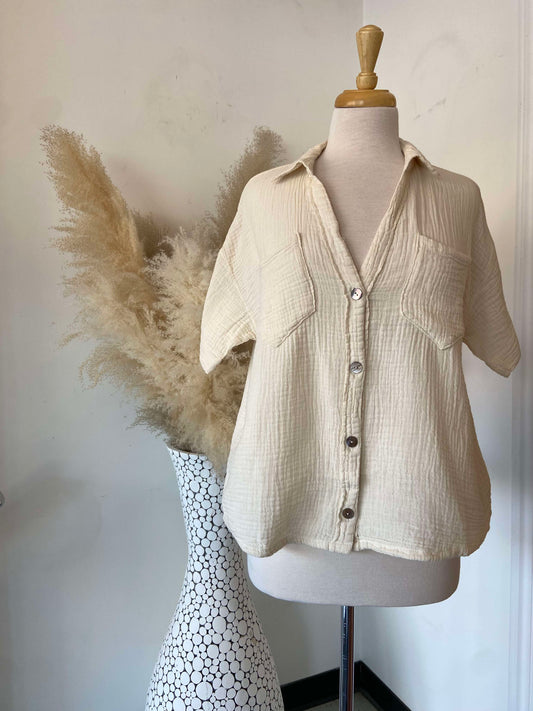Deionna Shirt ~ Cream