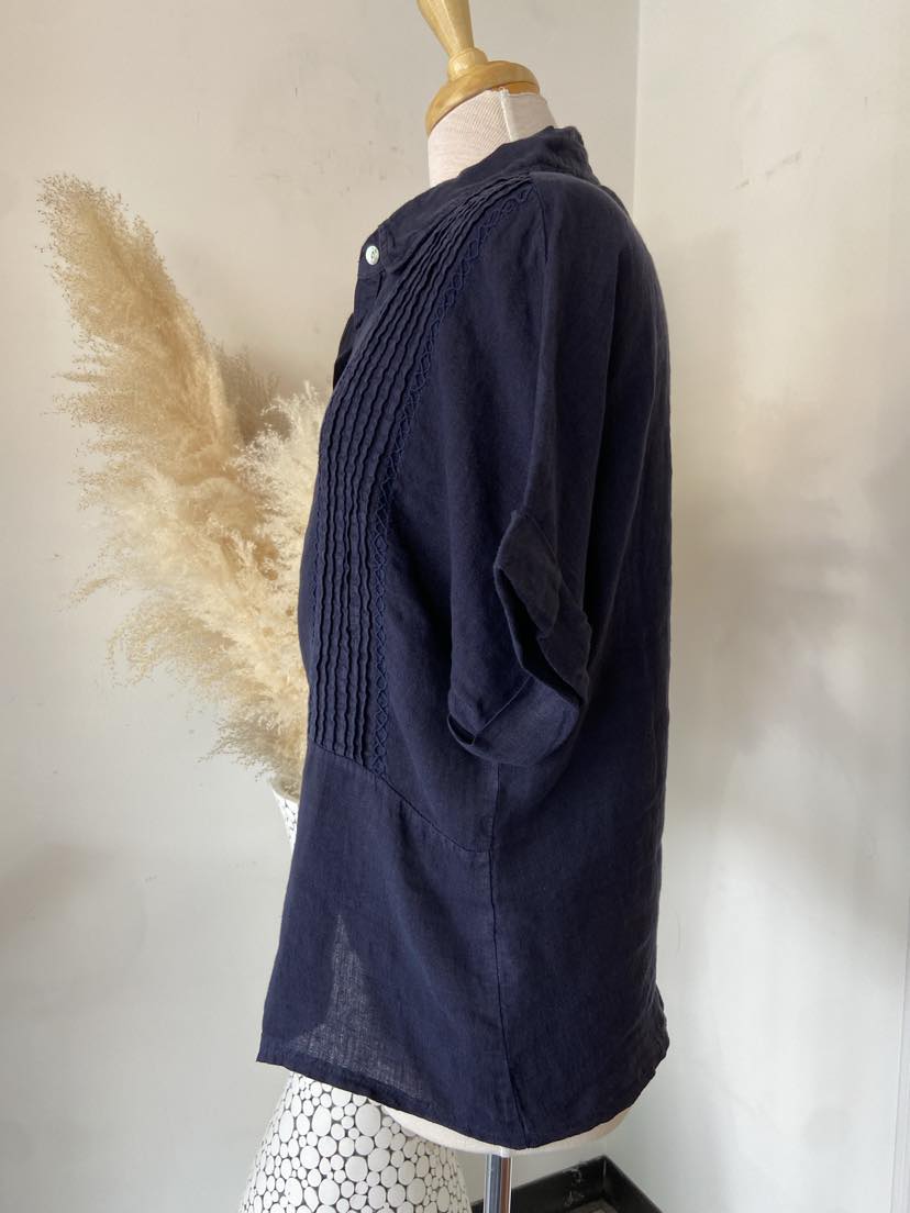Cheryl Button Down Top ~ Navy ~ Size S