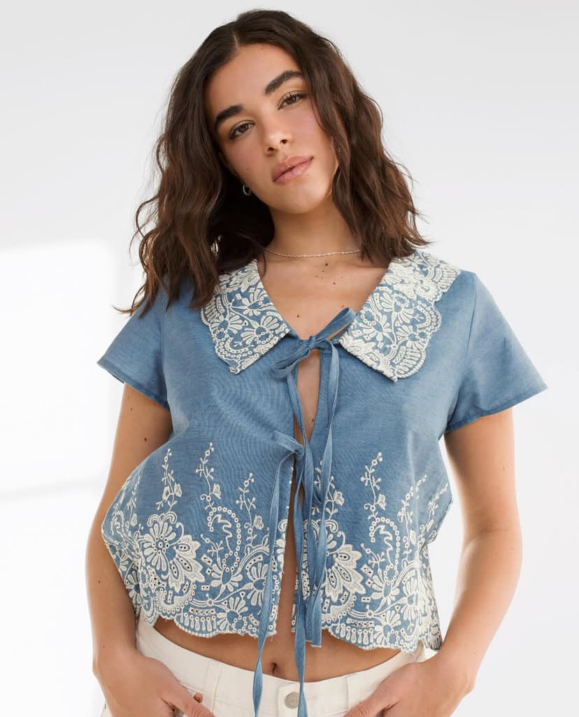 Meryle Blouse ~ Denim Blue