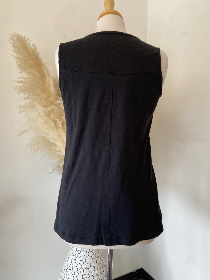 Rhona Seamed Tank ~ Black