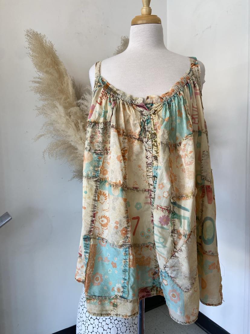 Tielle Flowy Tank ~ Patchwork