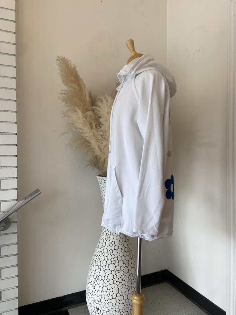 Chelsea Flower Hoodie ~ White