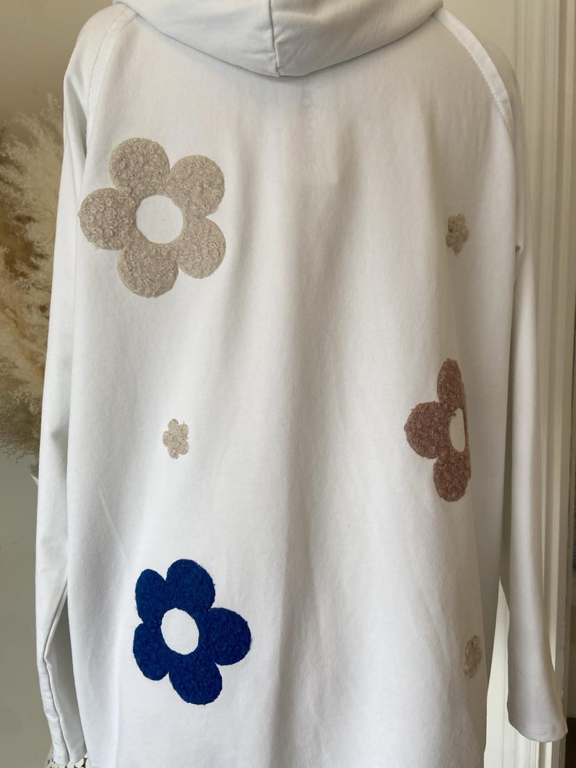 Chelsea Flower Hoodie ~ White