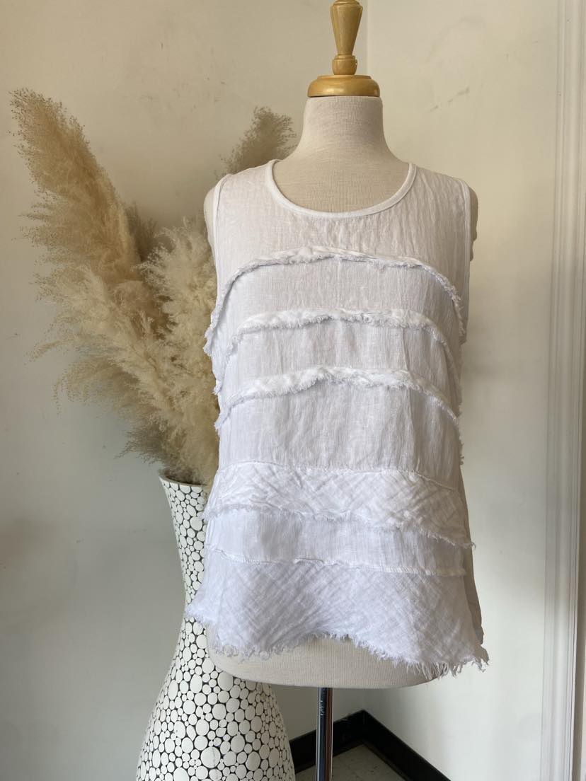 JJ Raw Detail Tank ~ White