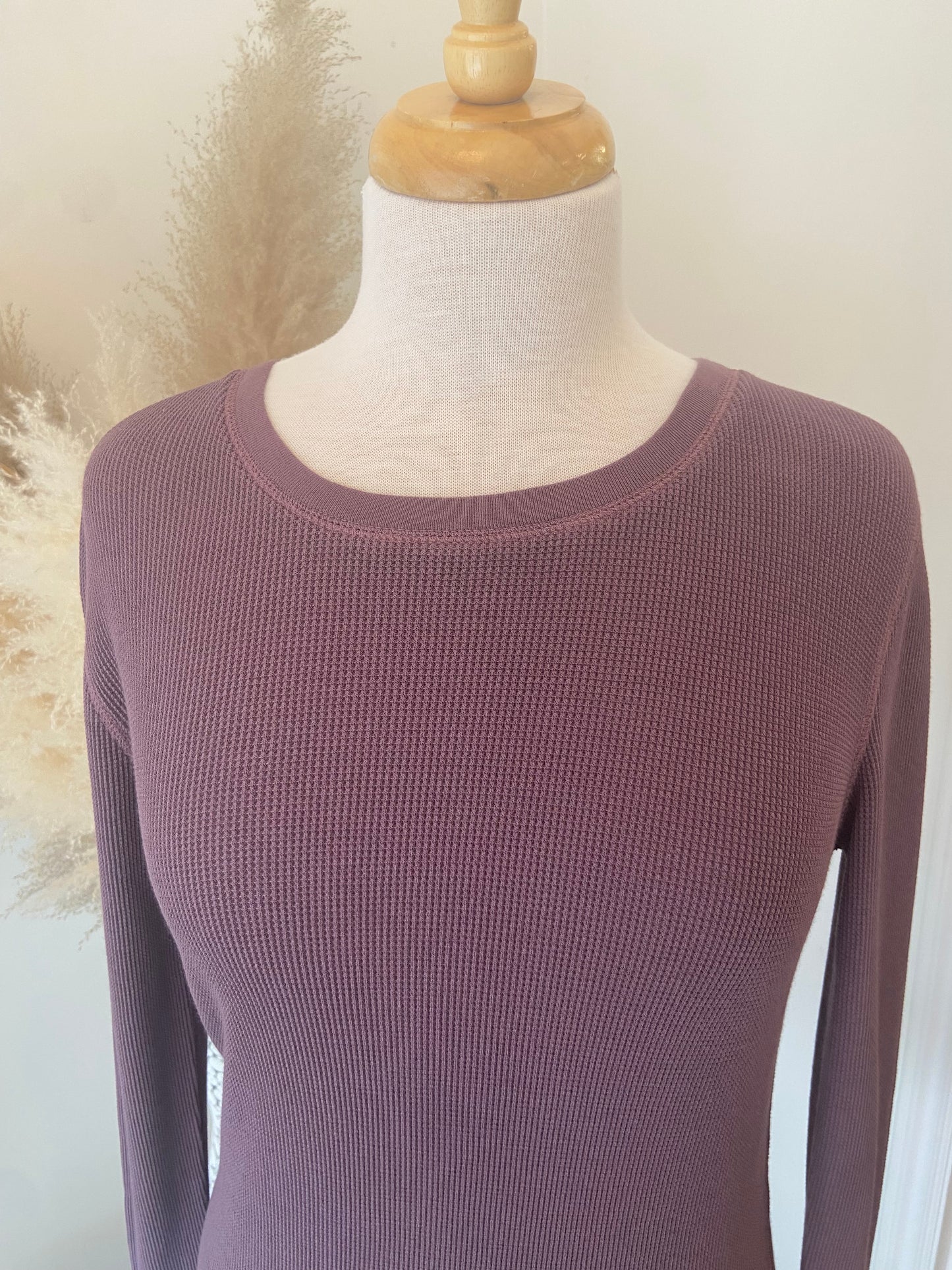 Nora Waffle Crew ~ Dusty Plum ~ Size S