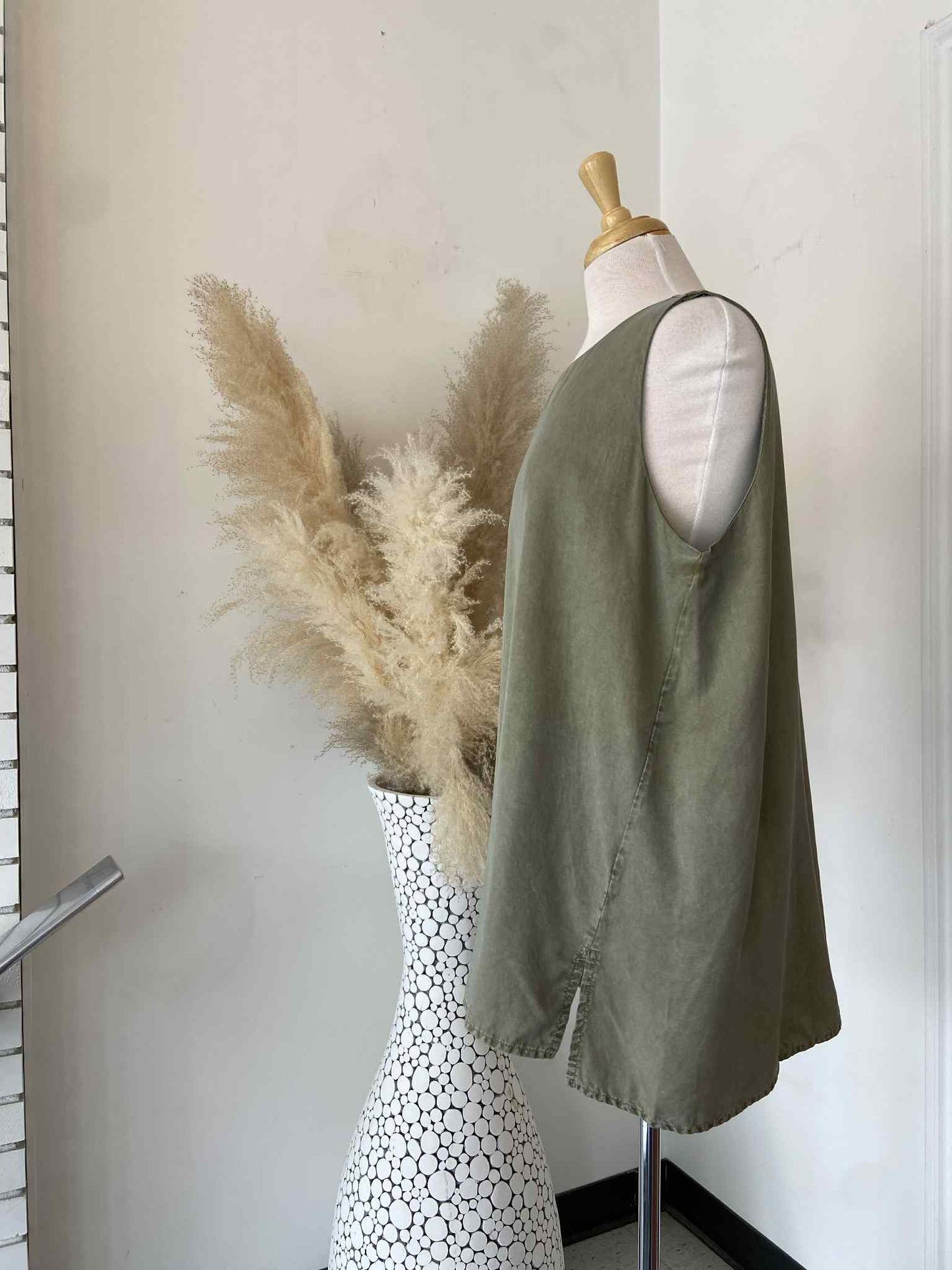 Halley Flowy Tank ~ Faded Fennel