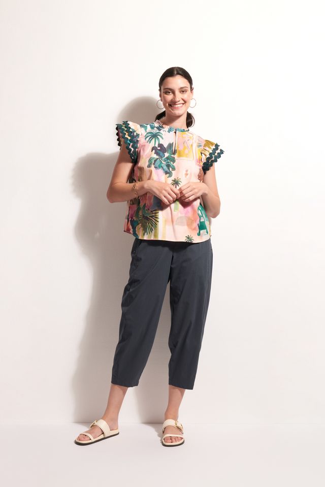 Ruffle Sleeve Top