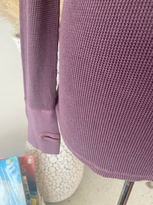 Nora Waffle Crew ~ Dusty Plum ~ Size S