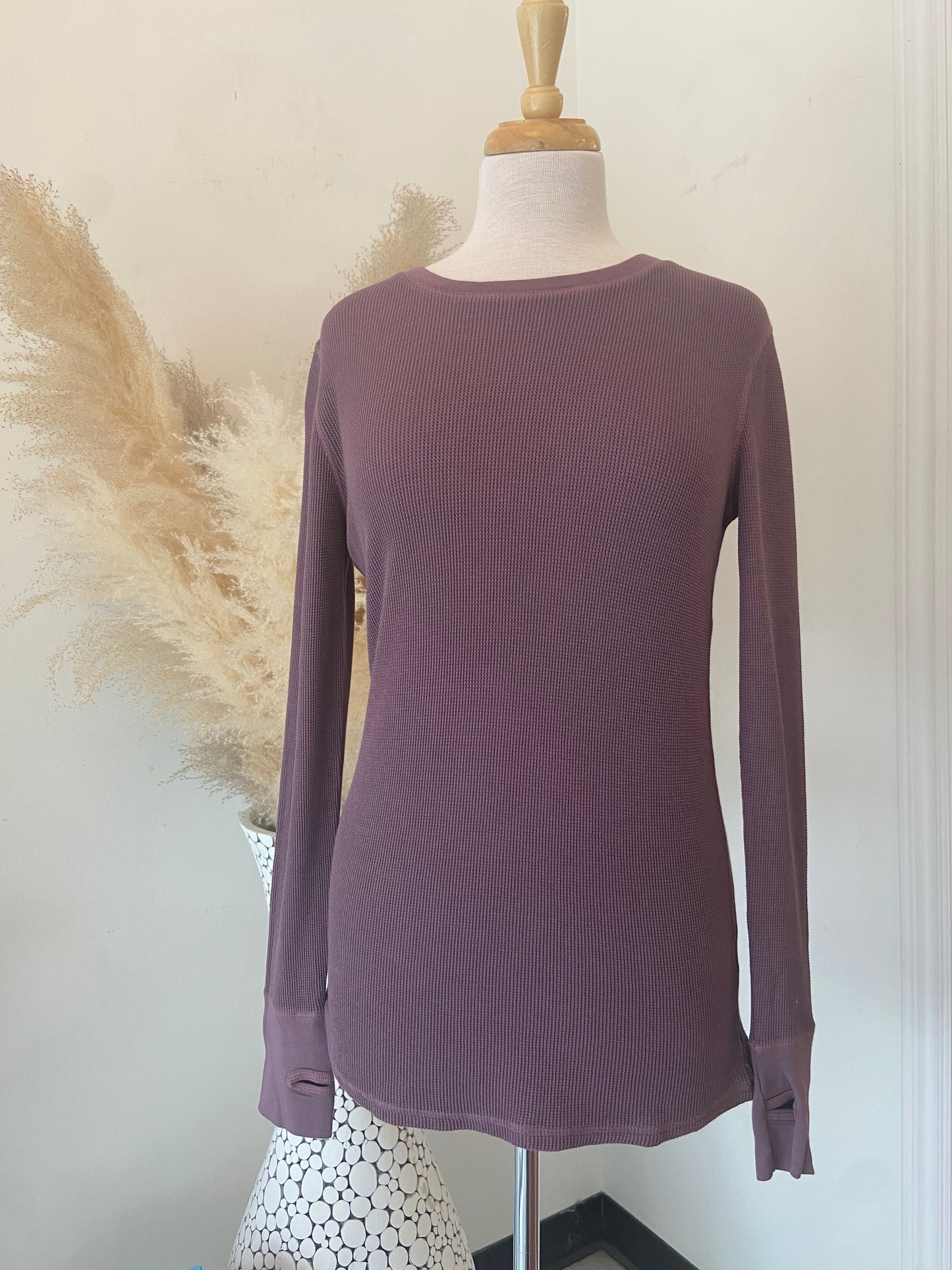 Nora Waffle Crew ~ Dusty Plum ~ Size S