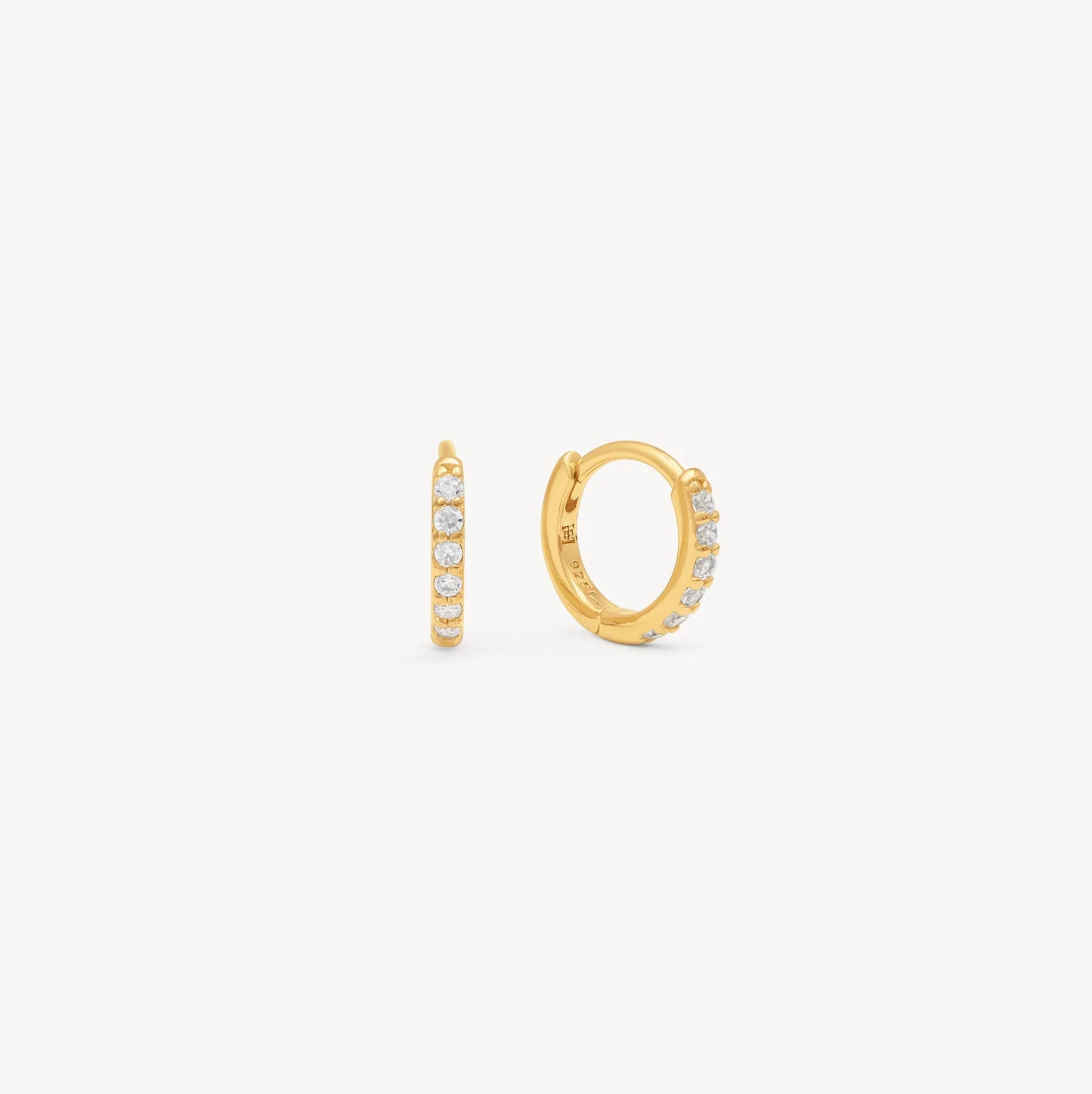 Extra Small Pavé Hoop Earrings