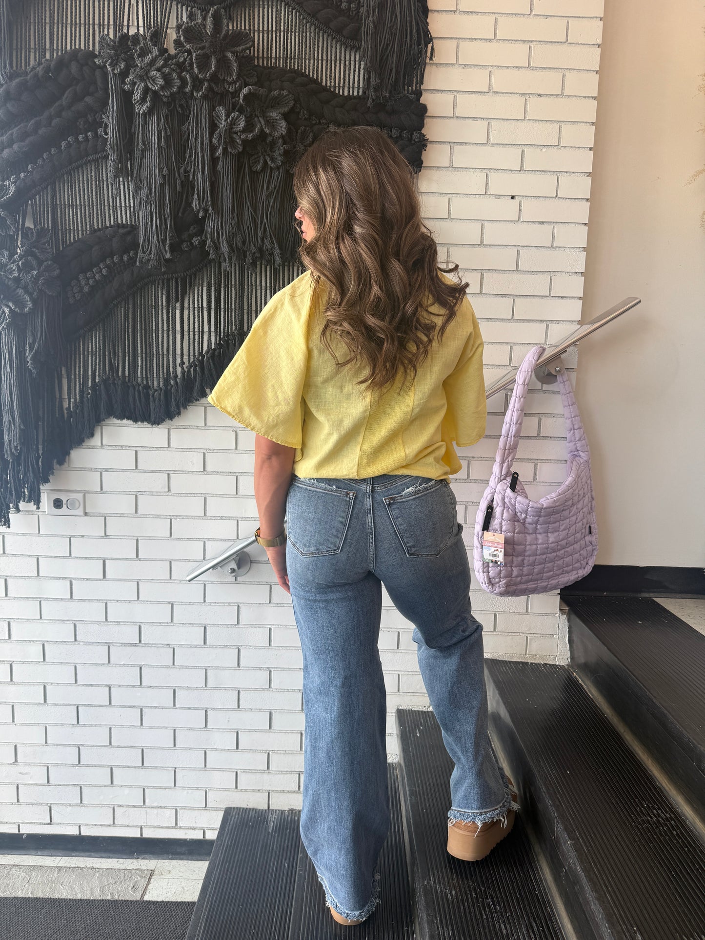 Elsie Woven Top ~ Lemonade