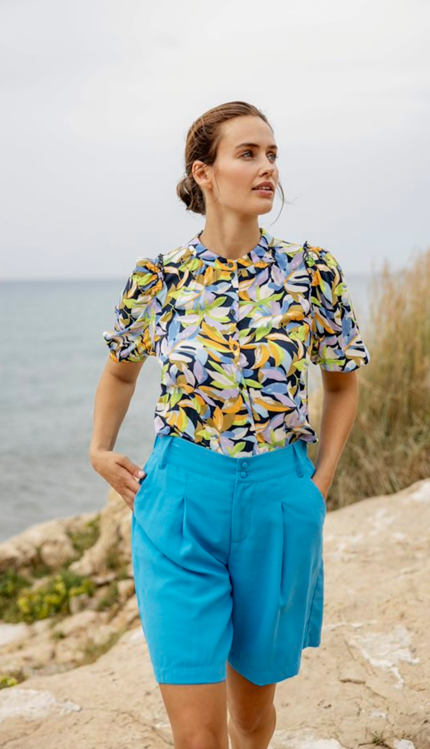 Kami Blouse - Blazing Orange Mix