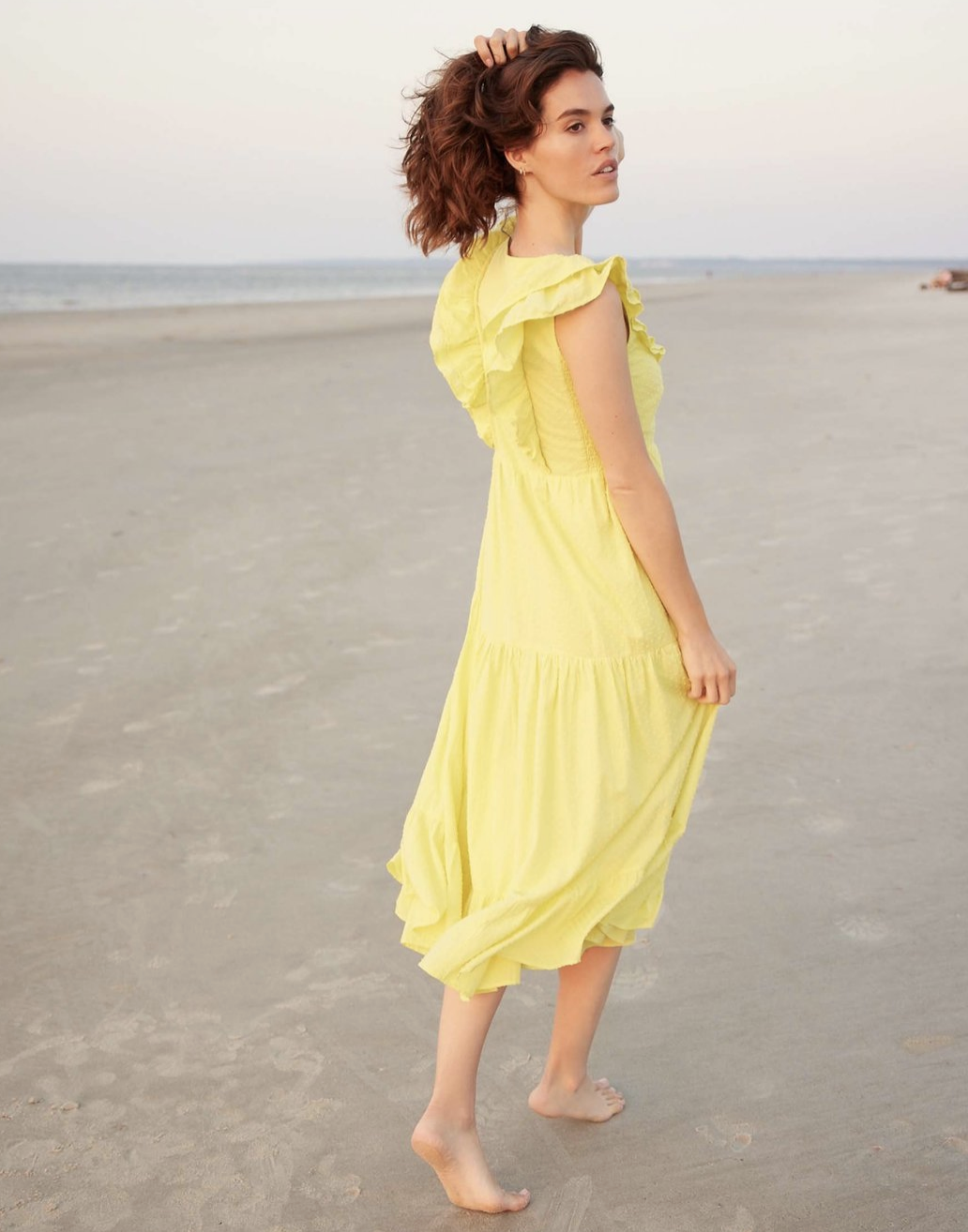 Aria Midi Dress ~ Lemon ~ Size XS