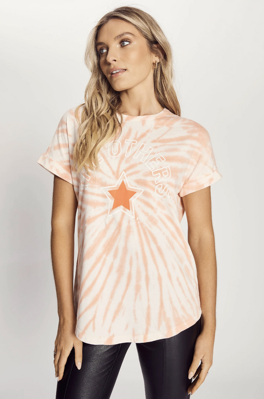 Relaxed Tee ~ Peach Tie Dye