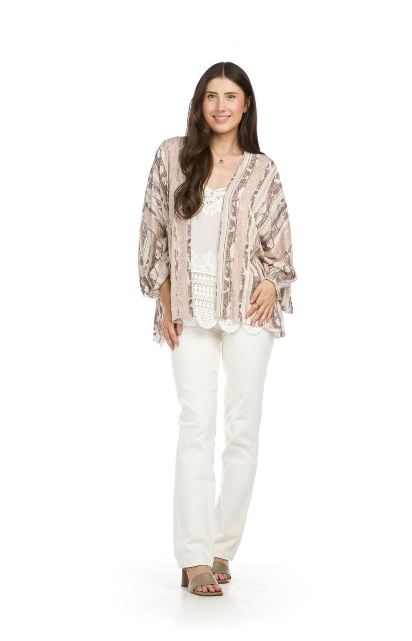 Paisley Stripe Kimono