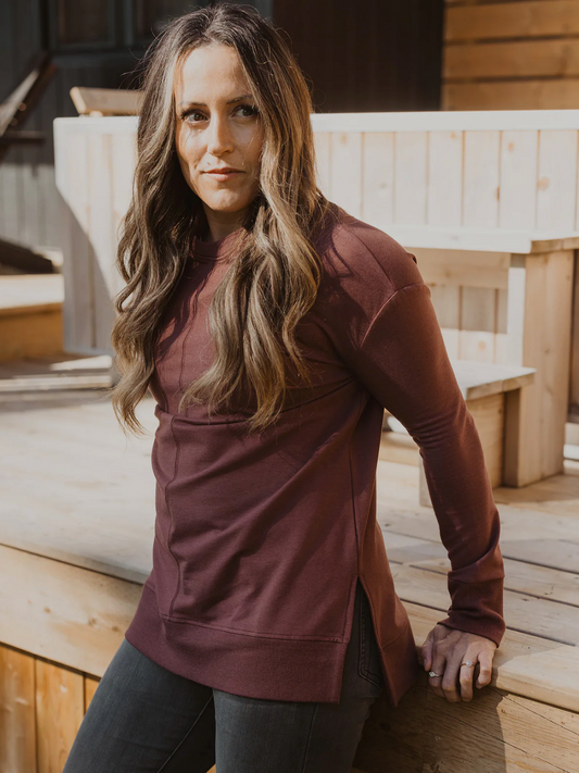 Blondie Wheat Sweater ~ Berry