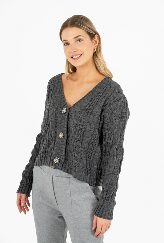 Sierra Cropped Cardi ~ Black
