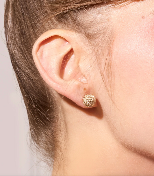 Soft Gold Sparkle Ball™ Stud Earrings