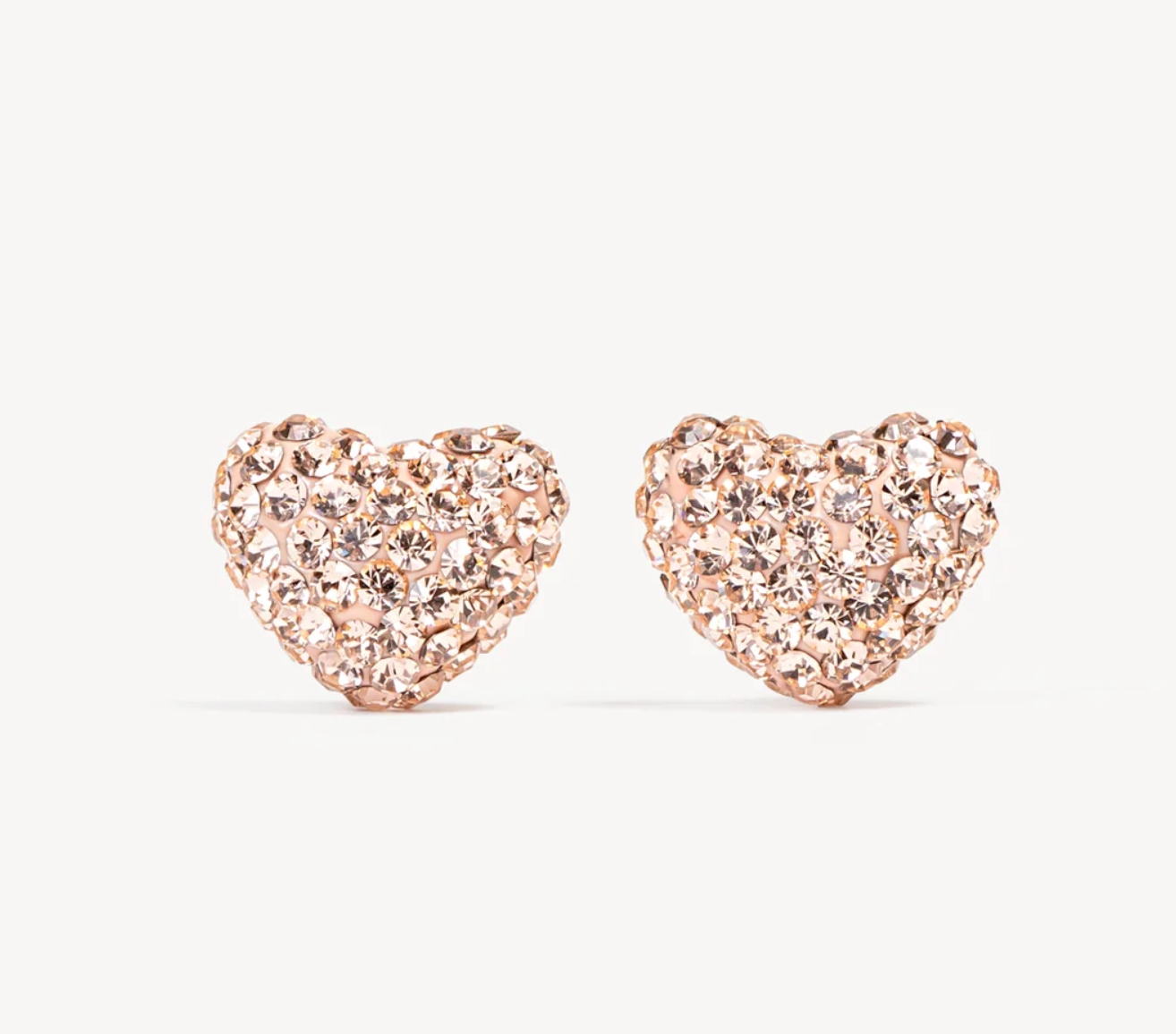 Sparkle Heart Stud Earrings