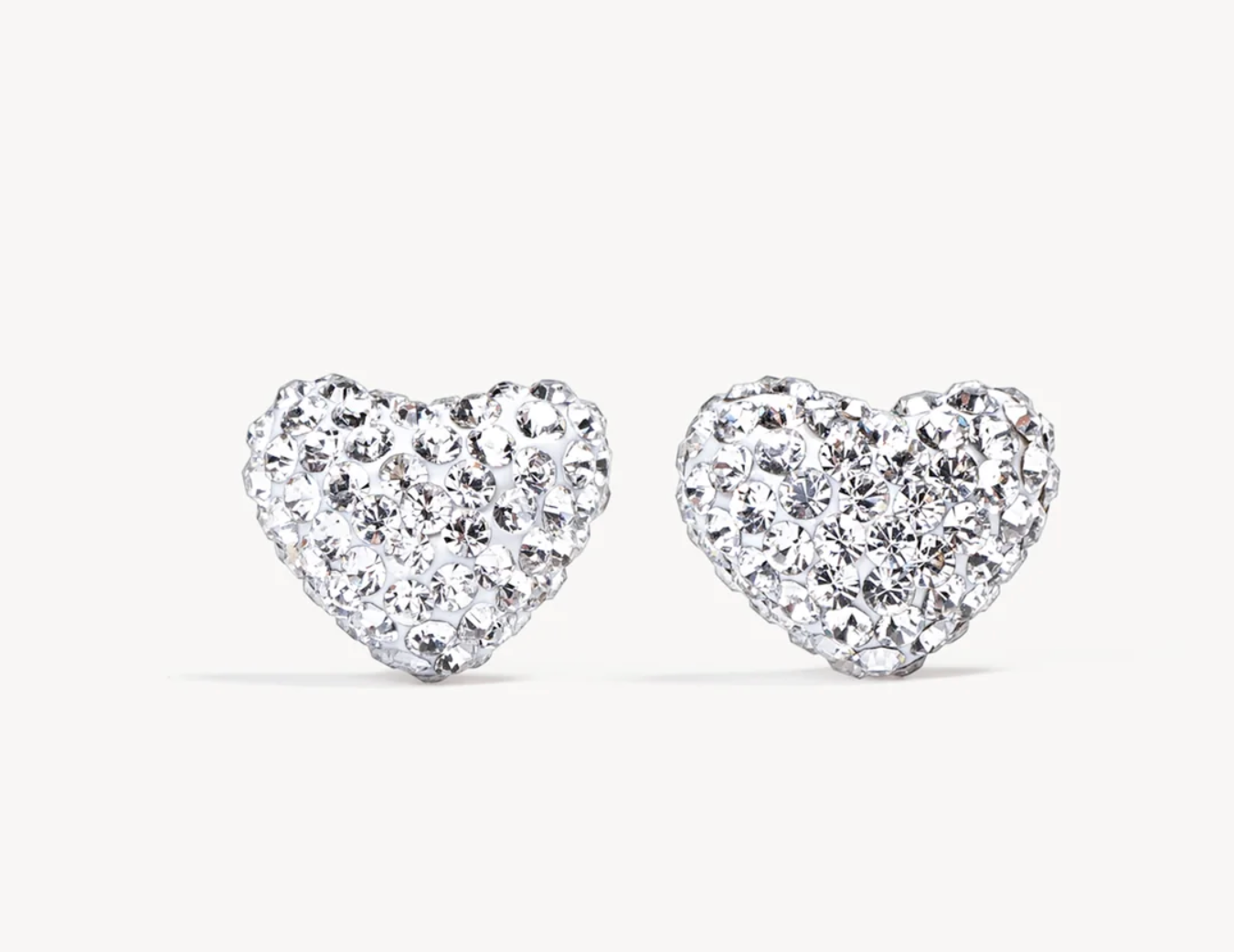 Sparkle Heart Stud Earrings