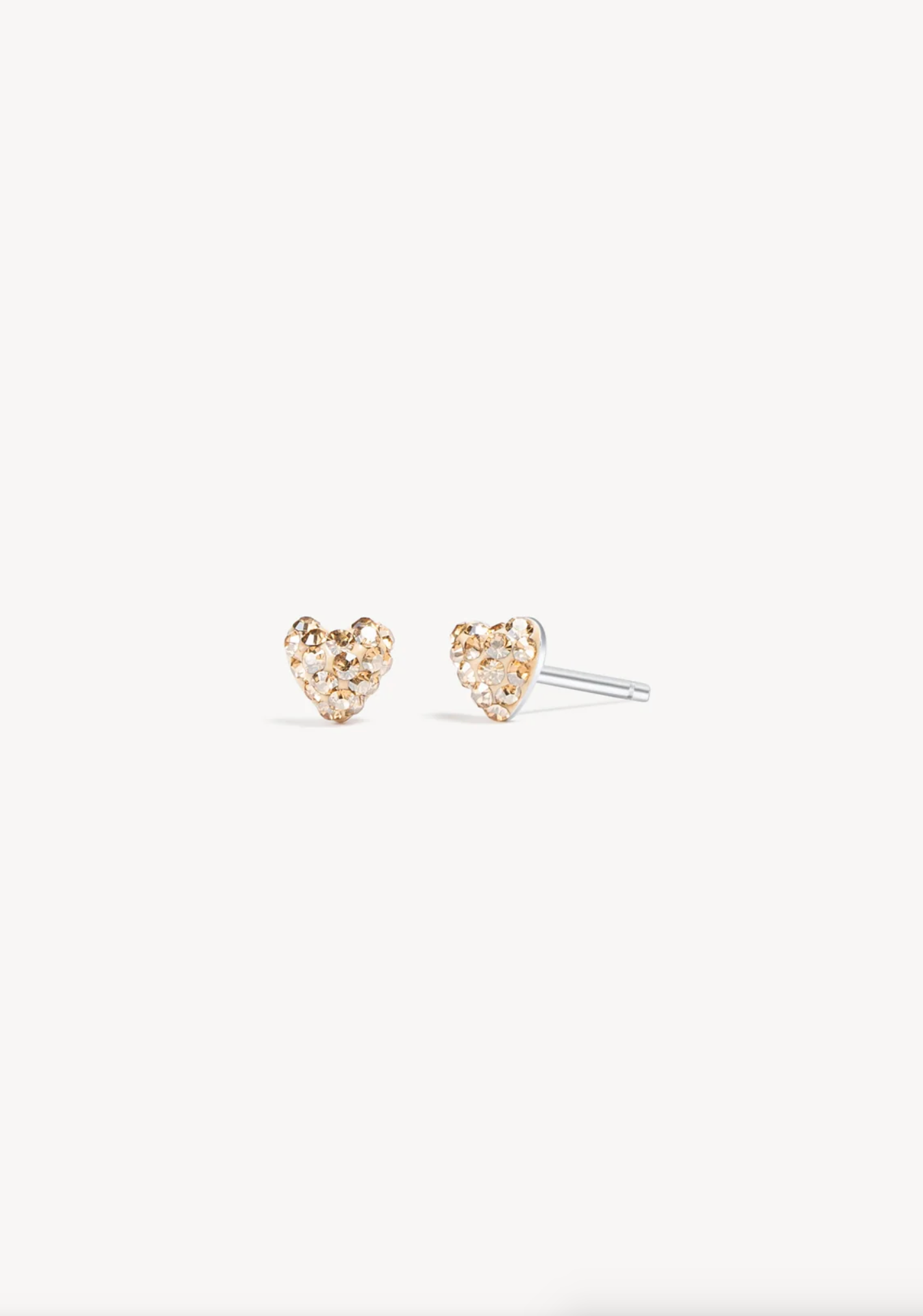 Mini Sparkle Heart Stud Earrings