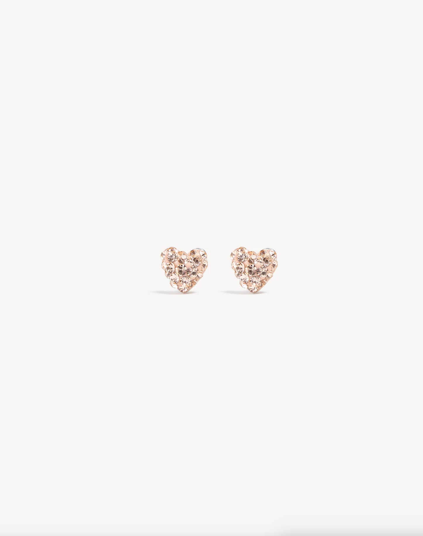 Mini Sparkle Heart Stud Earrings