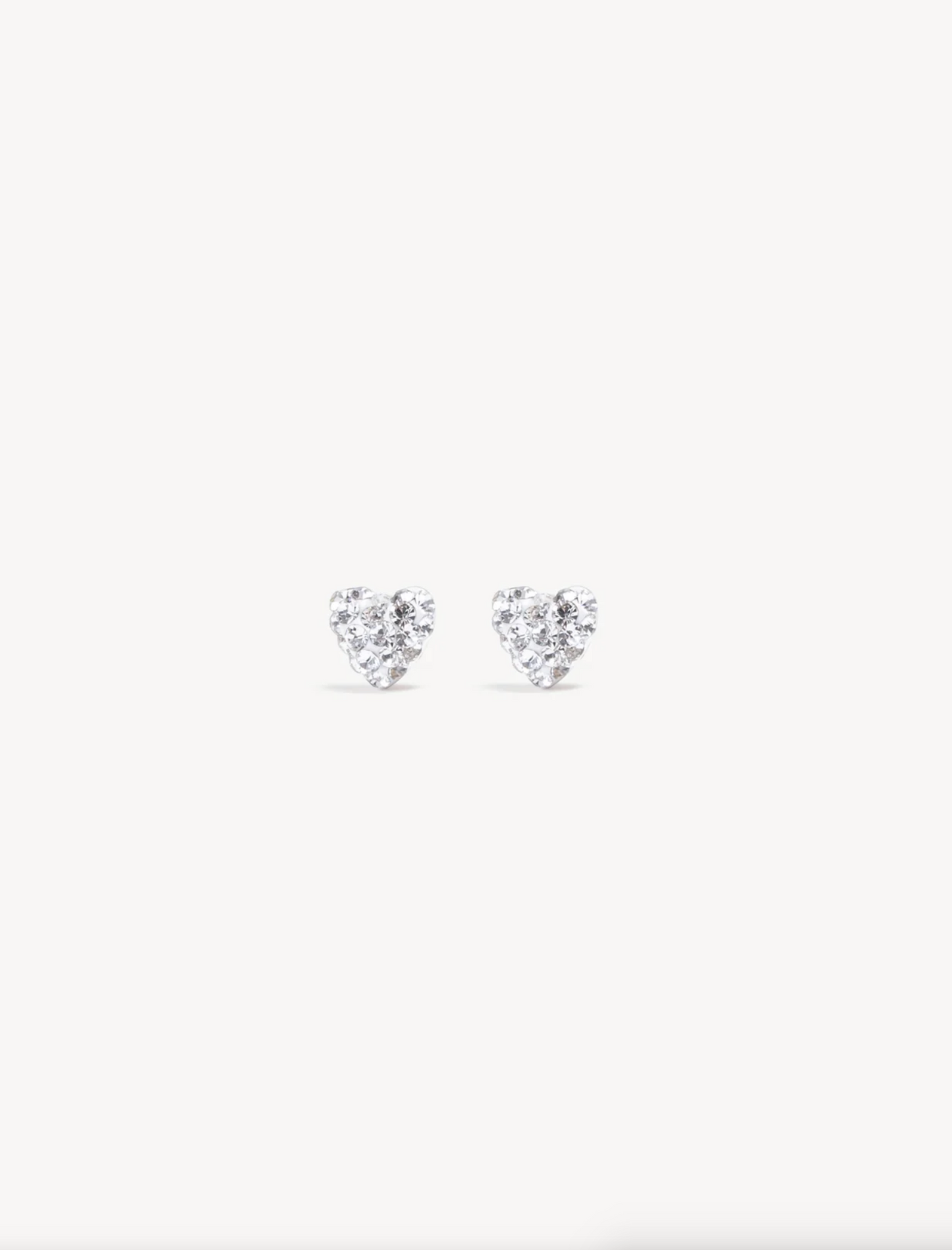 Mini Sparkle Heart Stud Earrings