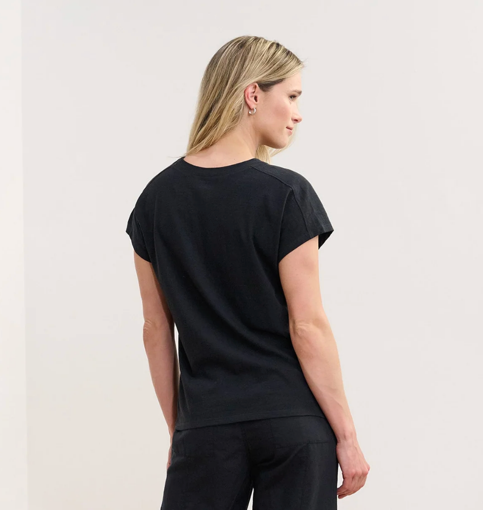 Slouchy Pocket Tee ~ Black