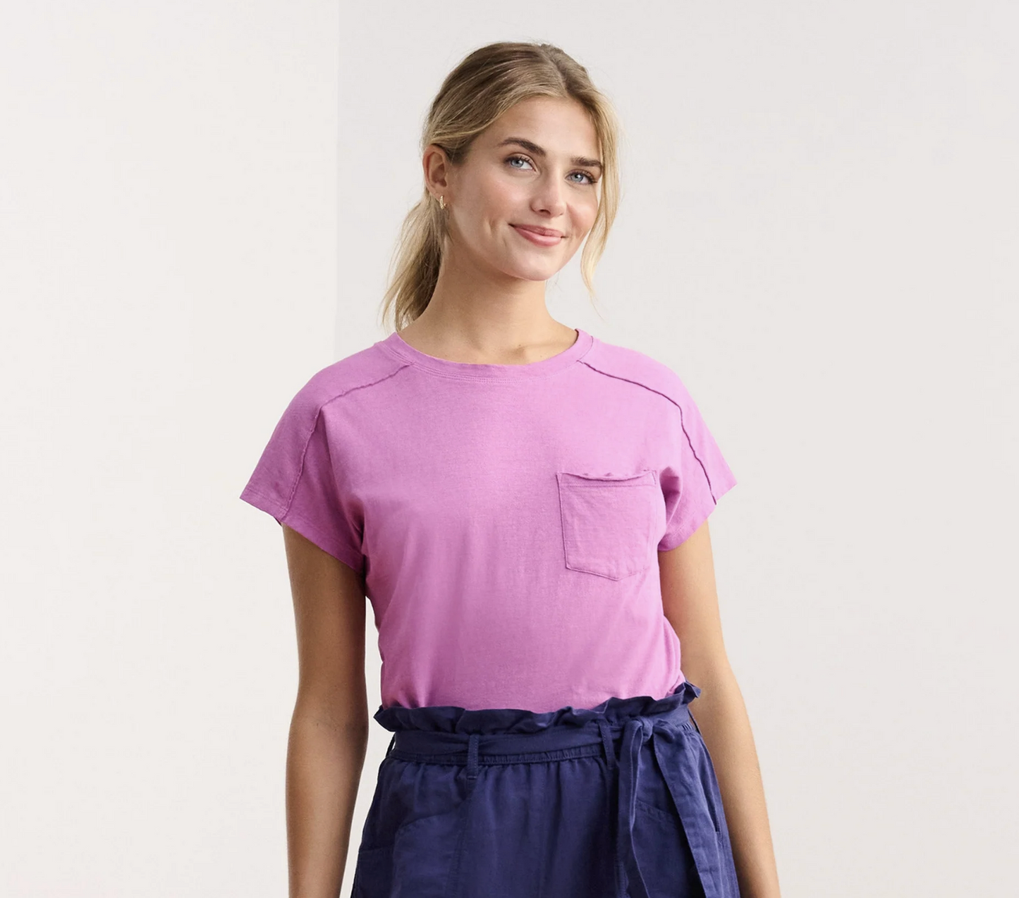 Slouchy Pocket Tee ~ Crocus
