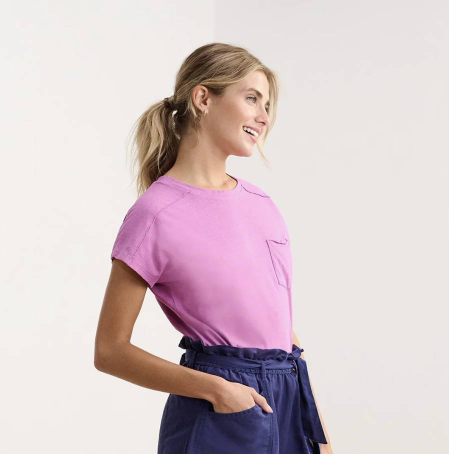 Slouchy Pocket Tee ~ Crocus