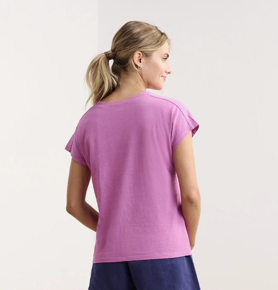 Slouchy Pocket Tee ~ Crocus