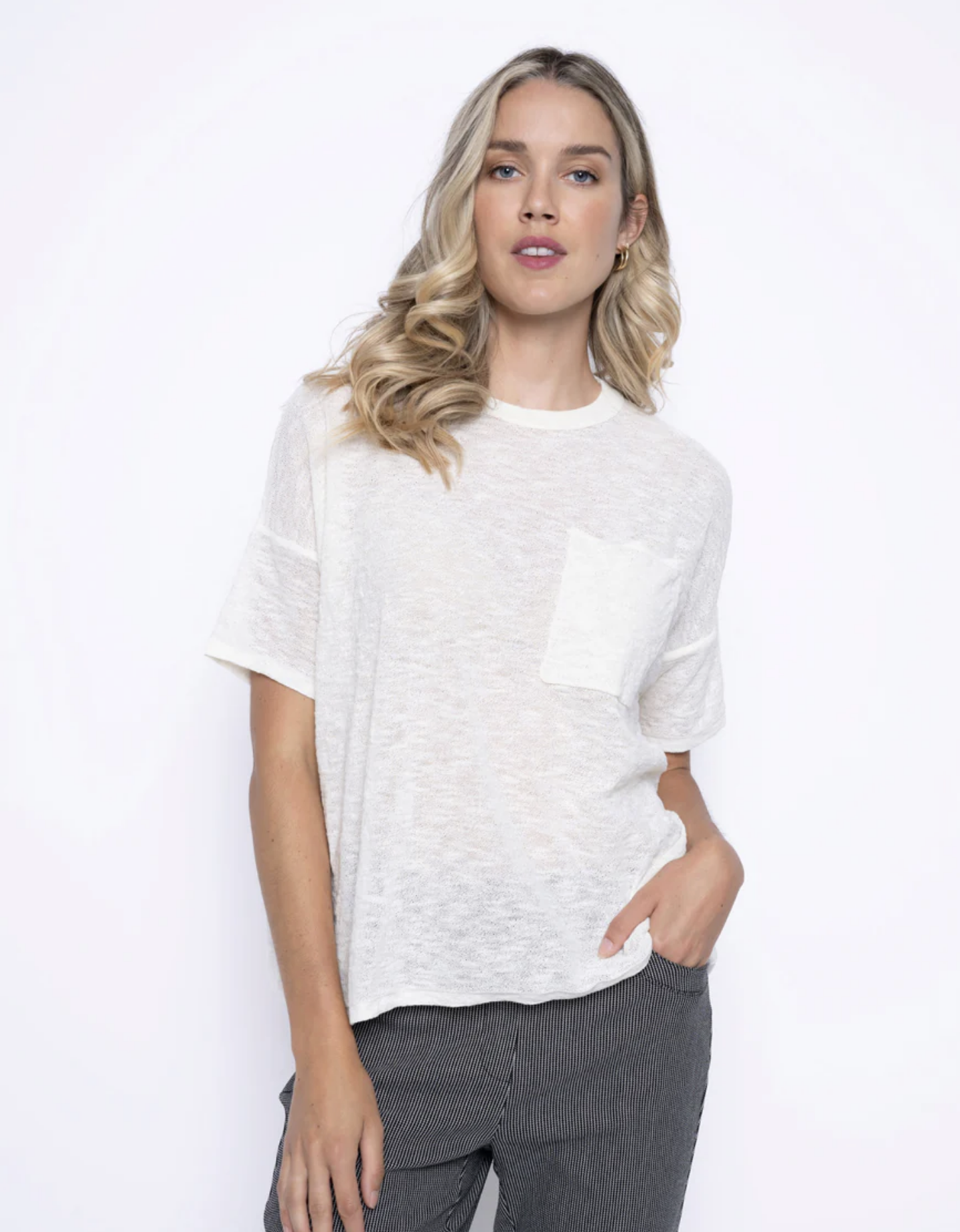 Etta Textured Top ~ Off White