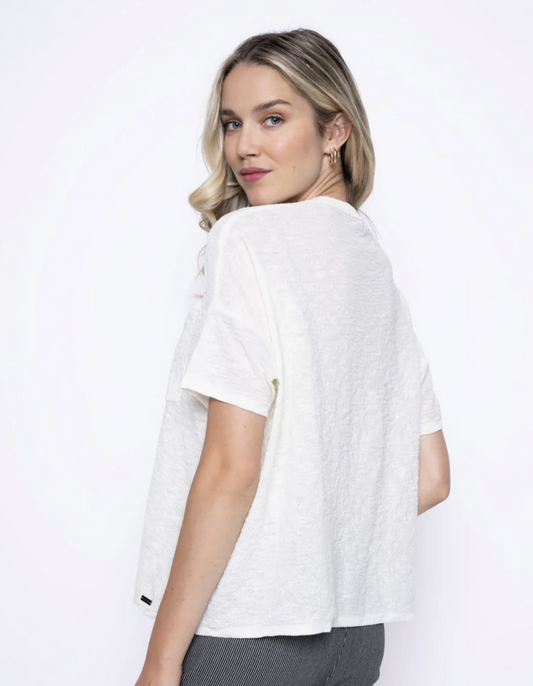 Etta Textured Top ~ Off White
