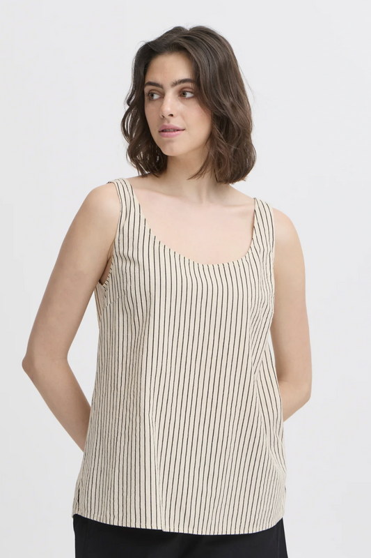 Maddy Tank ~ Black Stripe