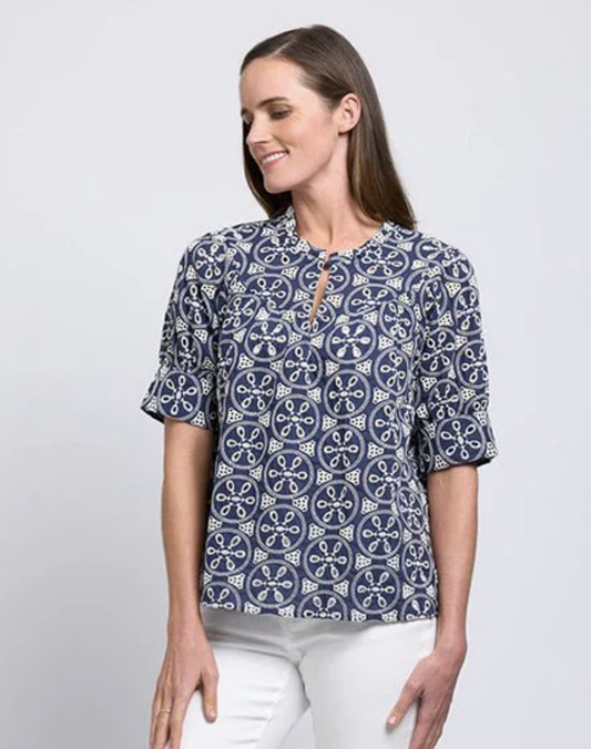 Heartstrings Top ~ Navy