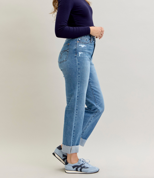 Polly Cross Front Boyfriend Jean { Reg }