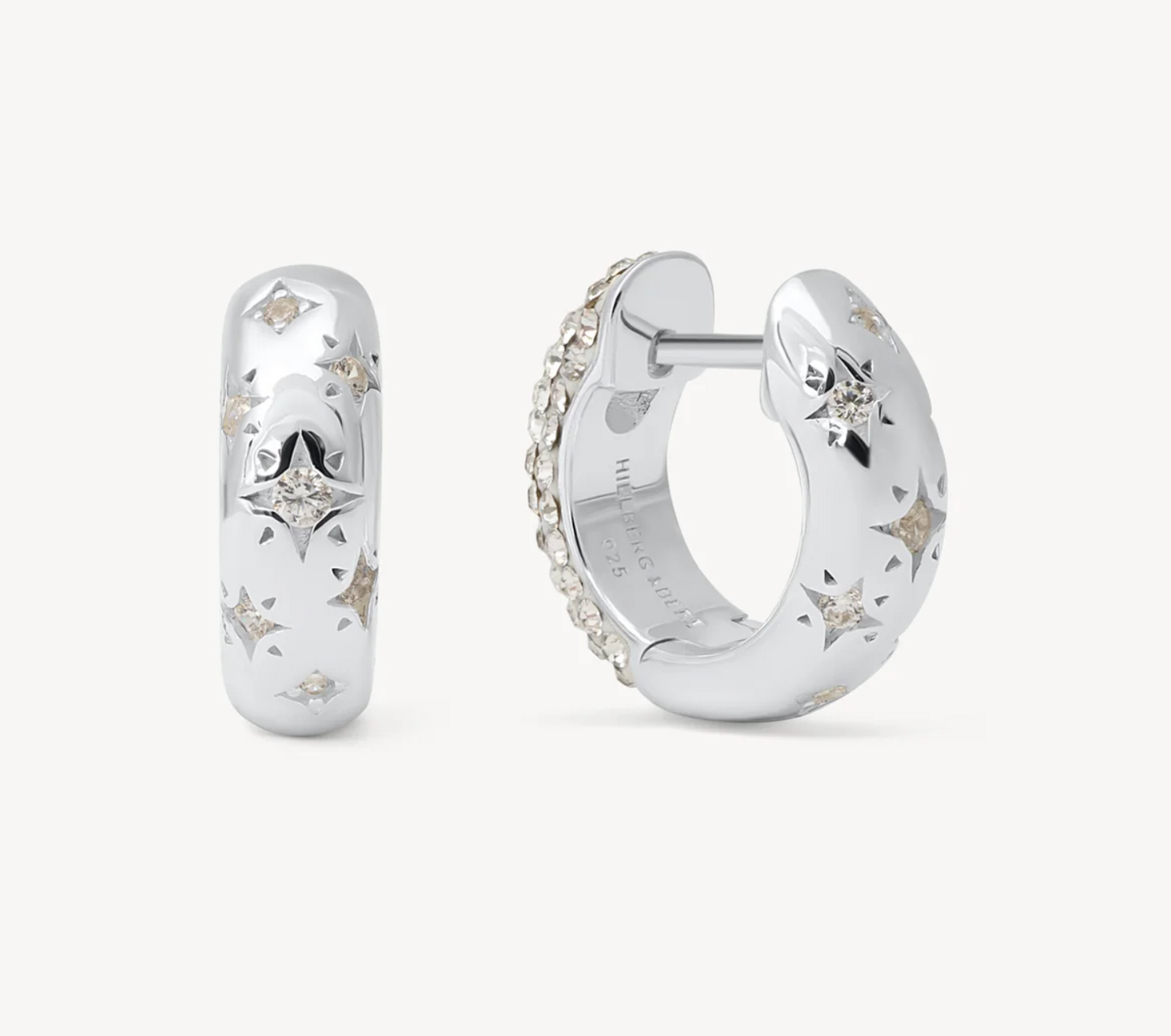 Starburst Sparkle Reversible Hoop Earrings