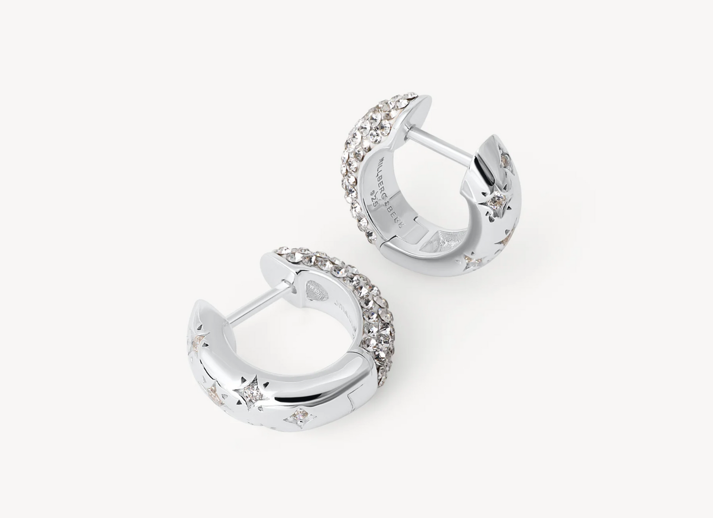 Starburst Sparkle Reversible Hoop Earrings