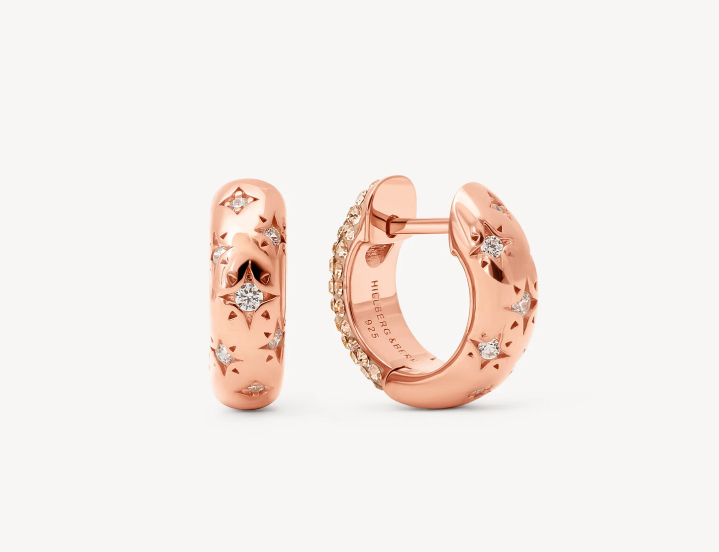 Starburst Sparkle Reversible Hoop Earrings