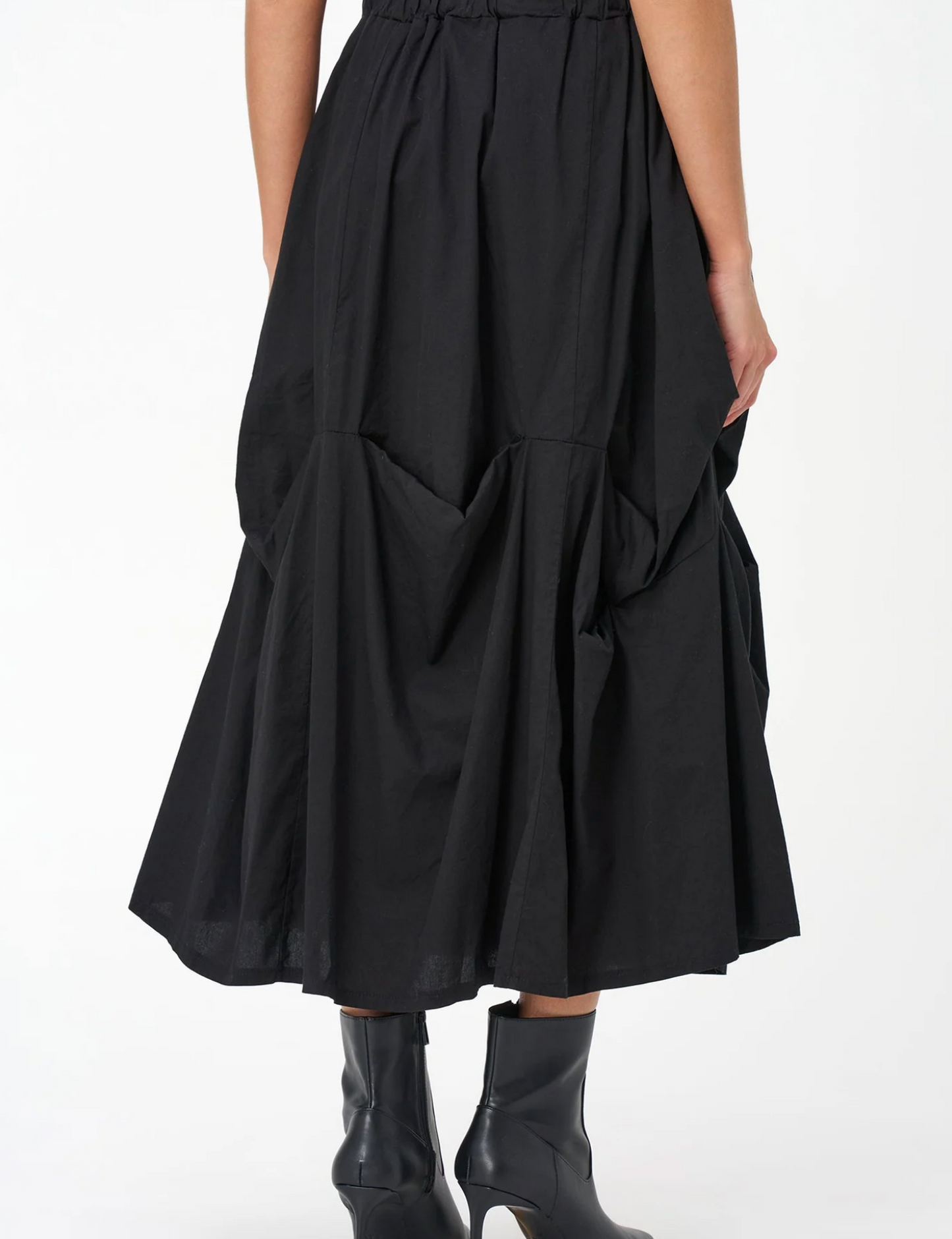 Vela Draped Balloon Skirt ~ Black
