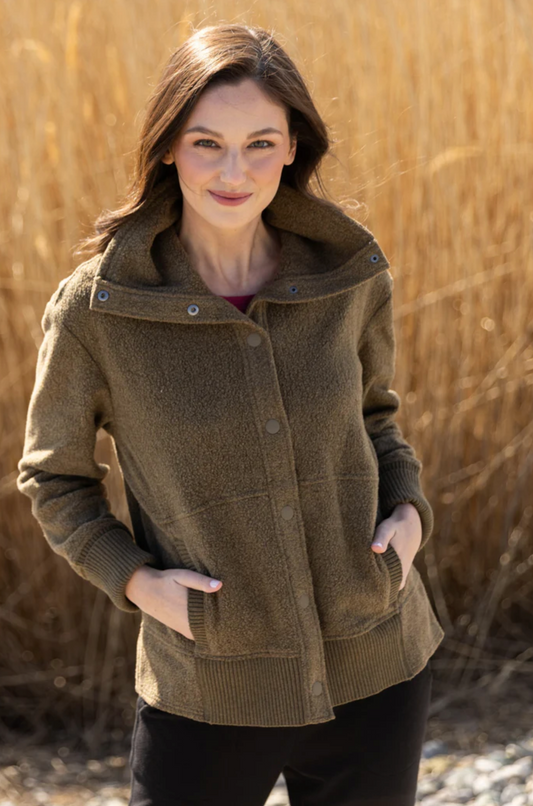 Fireside Plush Fleece Jacket ~ Willow