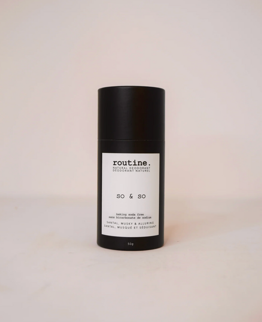 Routine Natural Deodorant - So & So { Baking Soda Free }