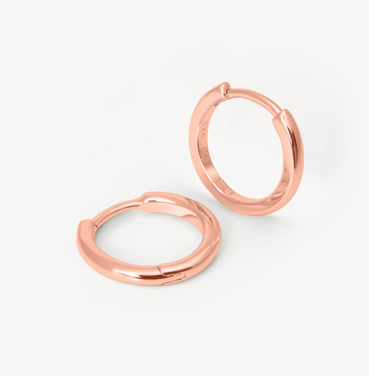 Rose Gold Hoop Earrings - Small